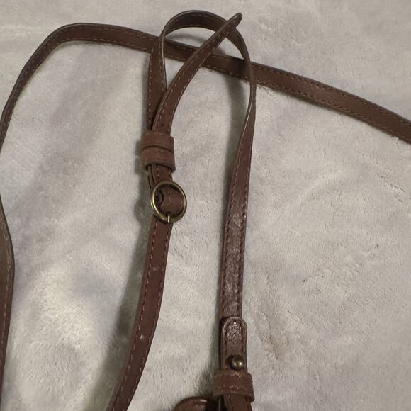 Lucky Brand Leather Crossbody Shoulder Bag Organizer Brown Boho Small wallet - Picture 3 of 7